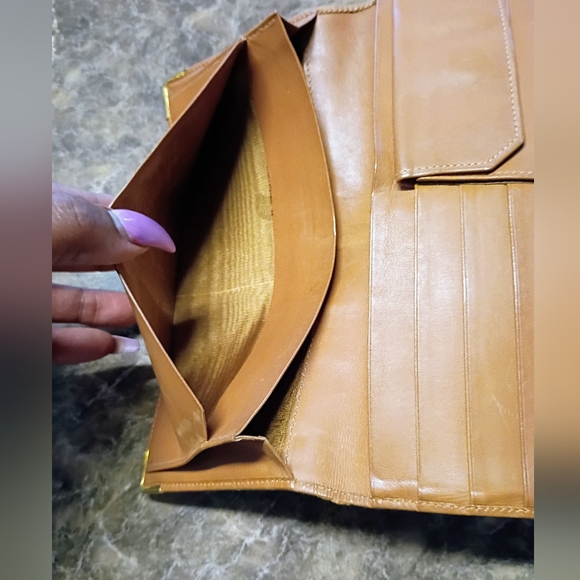 Vintage Celine Macadam Monogram Bifold Long Wallet in Classic Beige and Tan! ⭐ - Picture 10 of 12